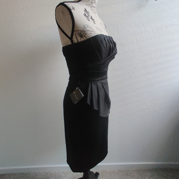 🆕 WHBM Black Sleeveless layered Cocktail hoco homecoming semi-formal Dress (2) - Picture 3 of 11